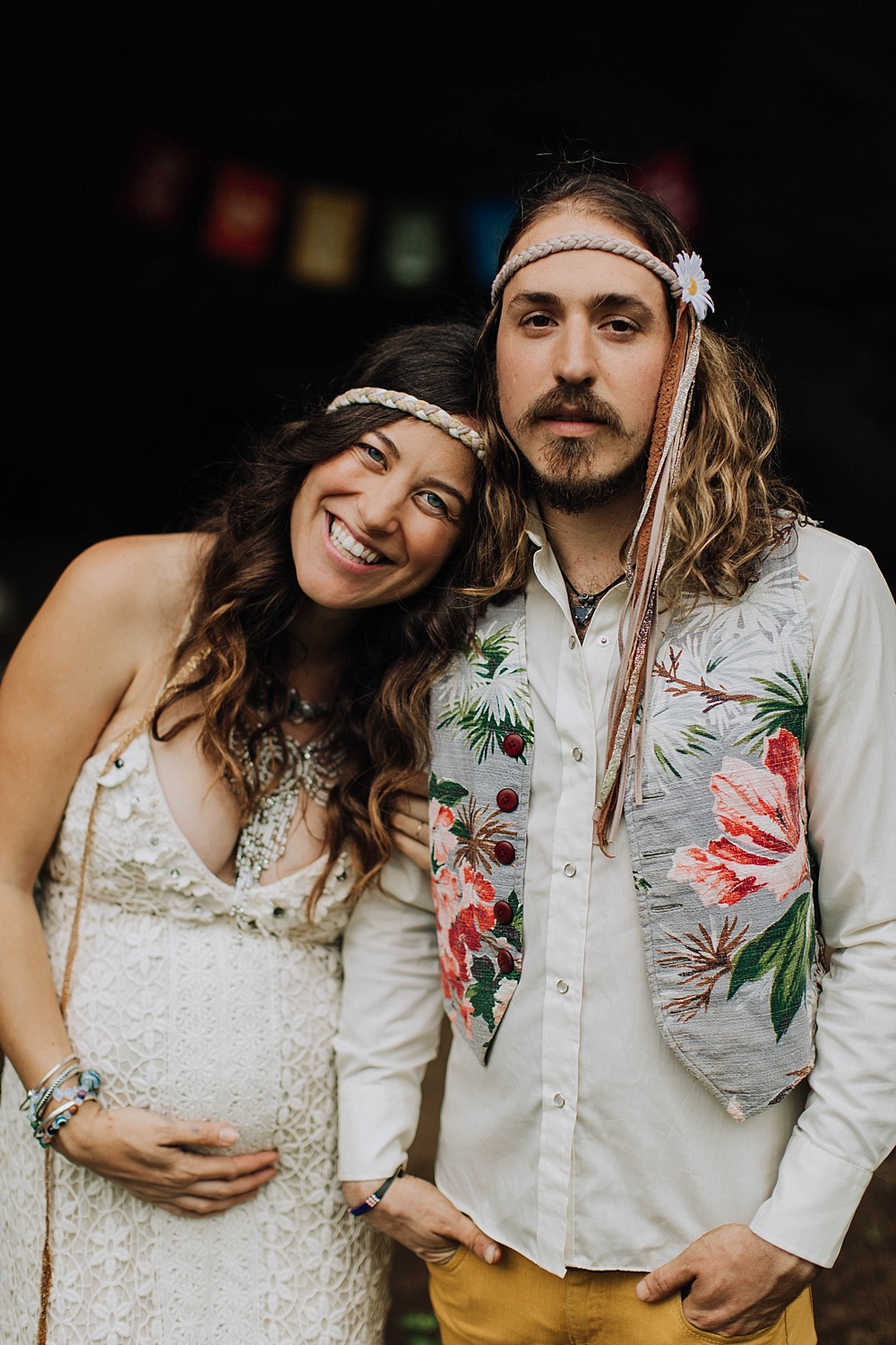 maui engagement, couples, and wedding photographer cadencia photography photographs gypsy halos hippie wedding in maui, hawaii.