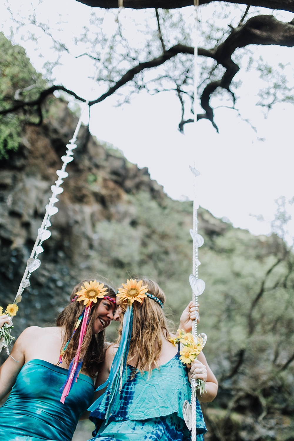 hippie wedding hawaii - gypsy halos